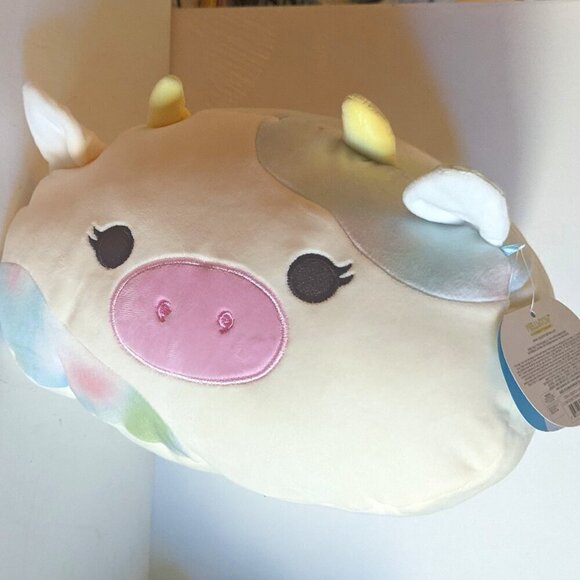 NWT 12" Candess Cow Stackable Squishmallows Pastel Plush Animal Farm Squad - Picture 1 of 11
